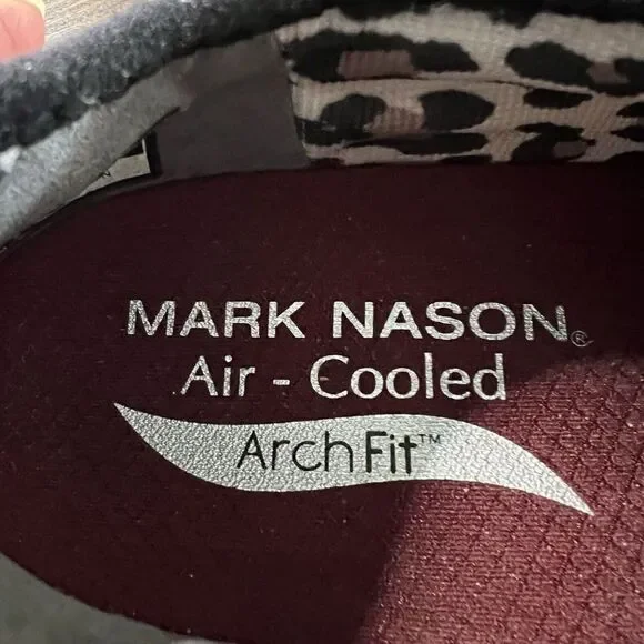 Women's Mark Nason A Linear Kenley Slip On Sneakers 133290 size 6 Black Leopard - Picture 4 of 6